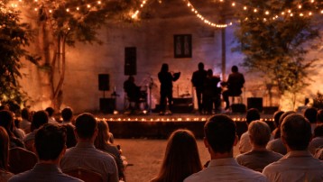 Italian music in a cozy courtyard